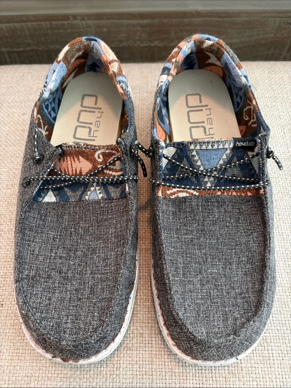 Hey Dude Wendy Coyote Springs Black, size 7.